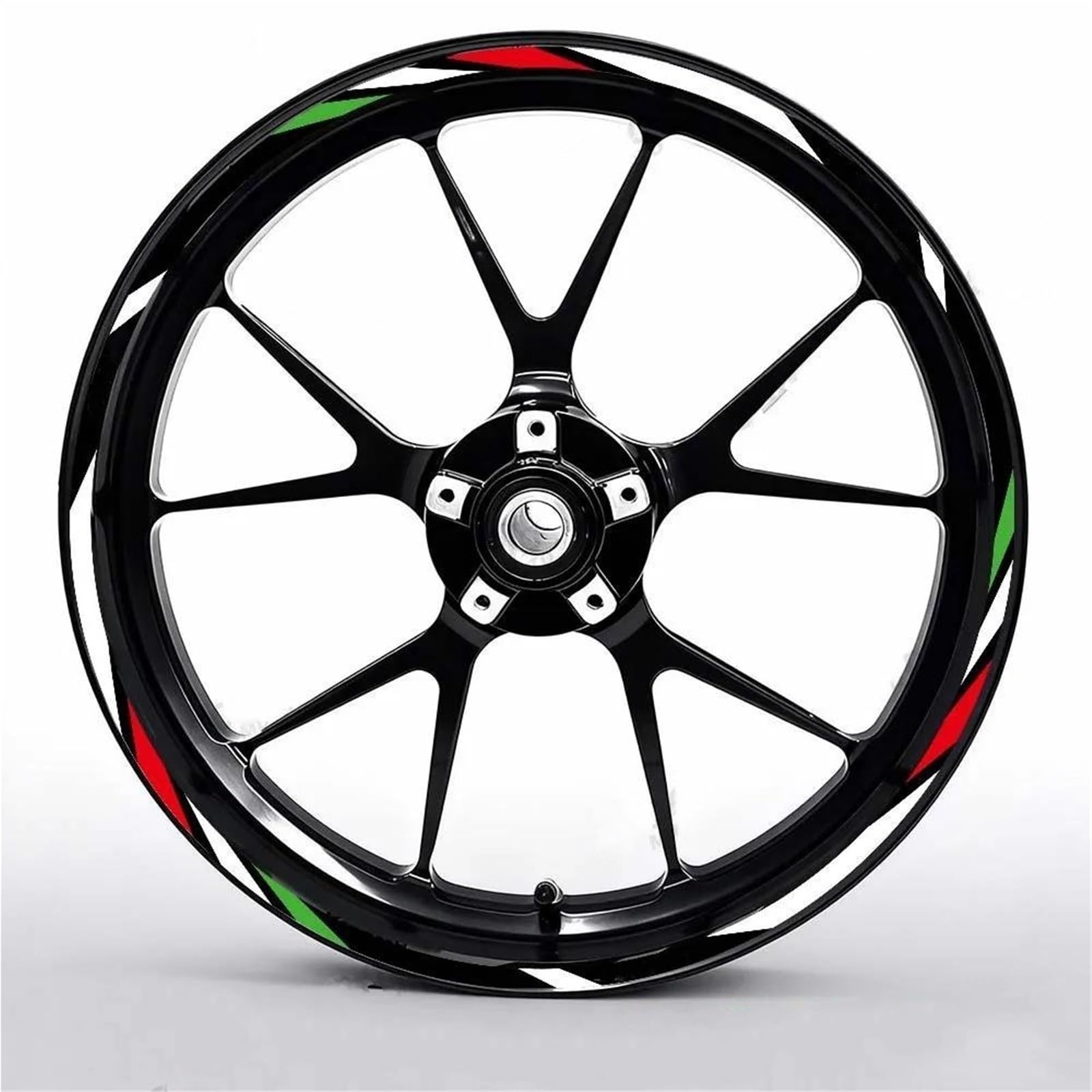 Motorcycle Wheel Stickers for APR for Shiver 750 for Shiver900 Reflective Motorcycle Wheel Sticker 17 Inch Rim Edge Outer Waterproof Decal(17 inch 04)