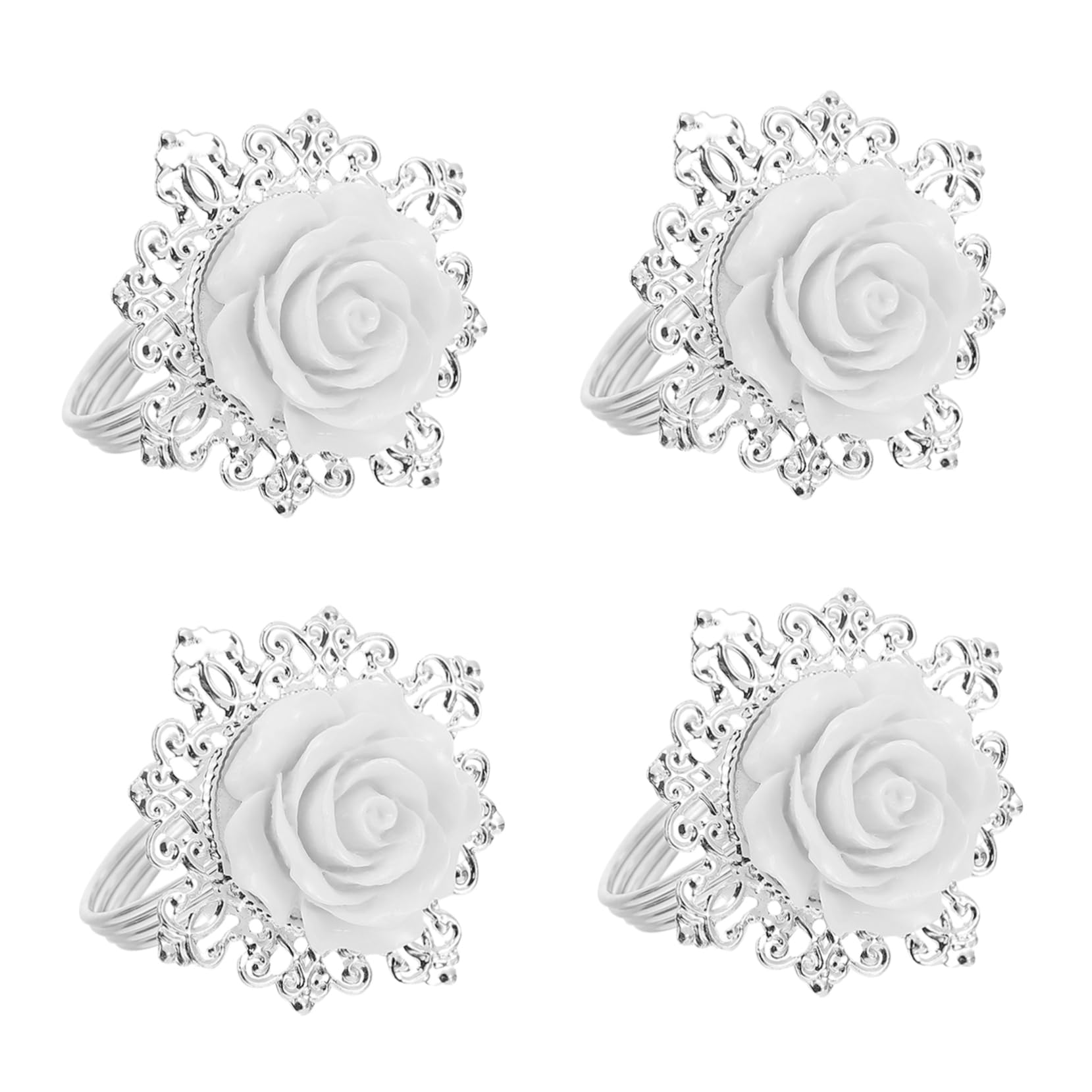 OUNONA 2 Series Anillo De Servilleta para Acción De Gracias Servilletero Anillos para Decoración Floral De Boda Decoración Rústica De Rosas Hebilla De Servilleta 12 Piezas