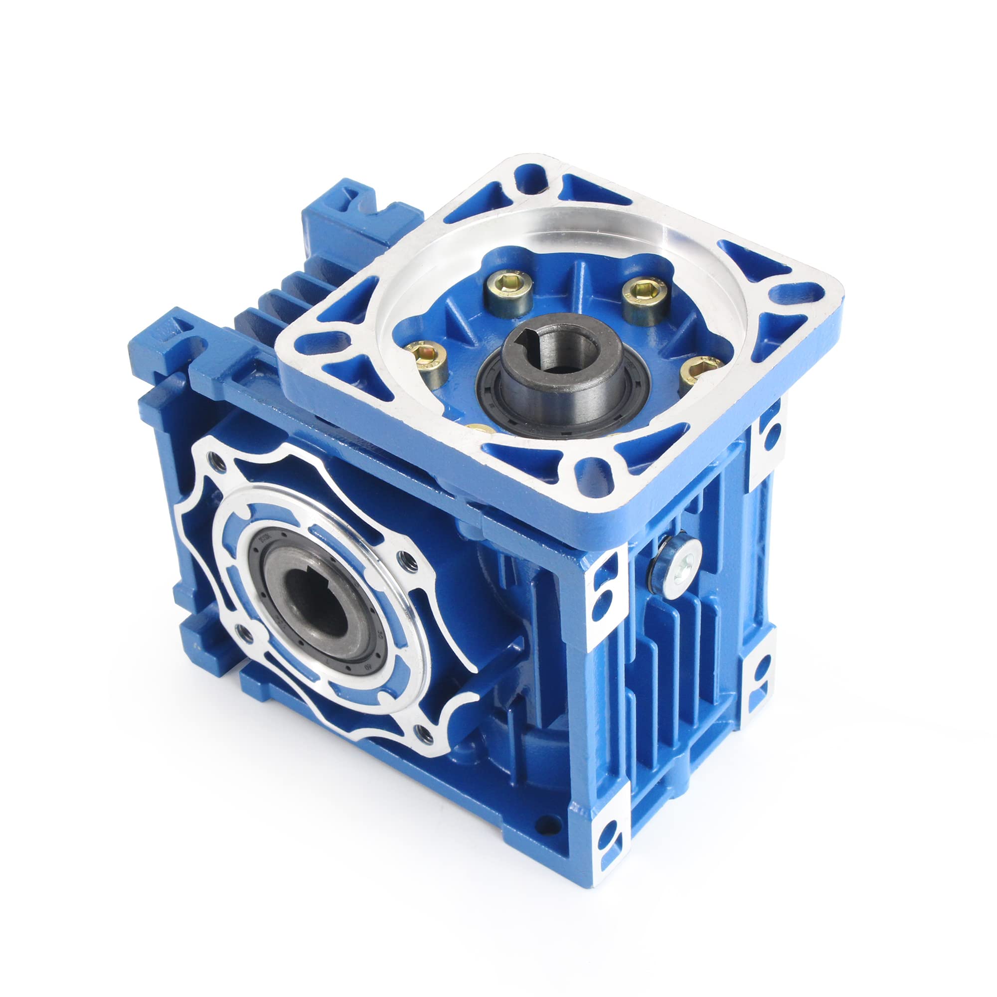 RATTMMOTOR Reducción de engranaje helicoidal 40:1 RV40 engranaje de metal engranaje helicoidal para servomotor Nema34 motor paso a paso (Ratio 40, NMRV 040)