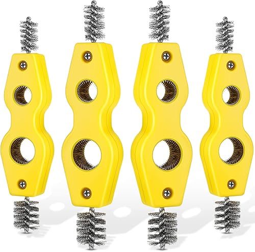 Miniatura 8 de Honoson 4 piezas de limpiador de tuberías de cobre 4 en 1, cepillo de tubería de cobre, cepillo para limpiar el interior y exterior, limpiador de