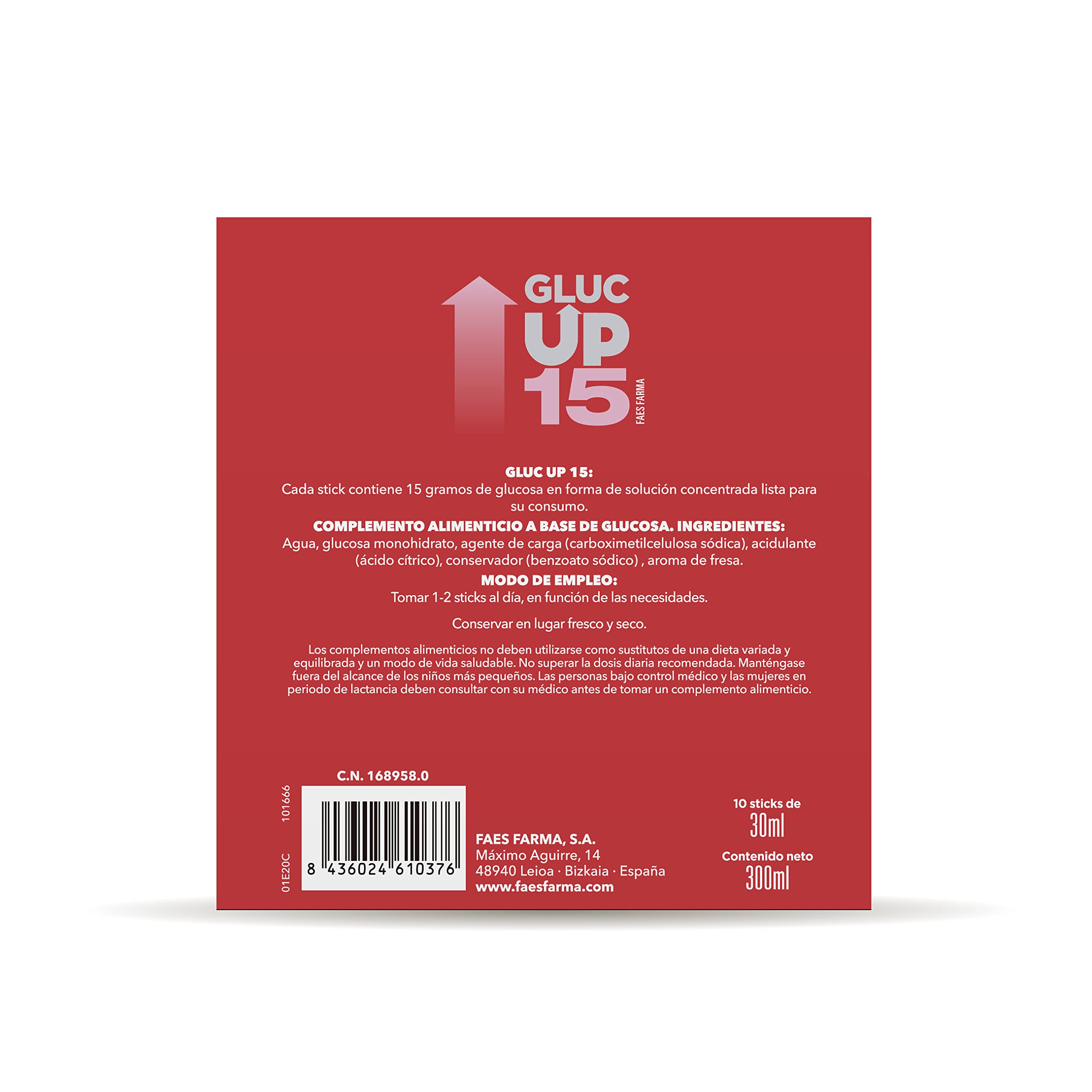 Gluc Up 15 Fresa 10 Stick 30Ml