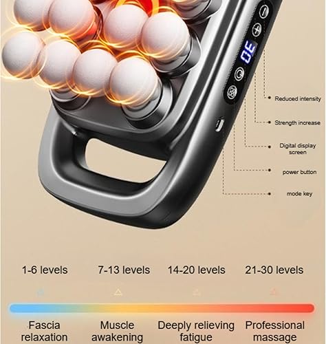 Miniatura 8 de Sweevly - Pistola de masaje de 16 cabezas de tejido profundo, fuerza de golpe de 105.8 lbs, 3 modos, masajeador muscular de percusión portátil