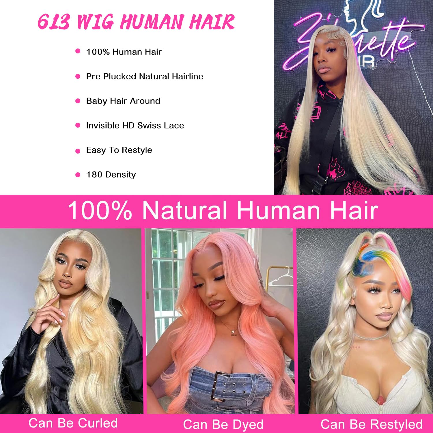 Perruque Mi-longue Blond Cuivré Clair Et Chocolat - Synthétique, Taille Moyenne, Neuve Avec étiquettes