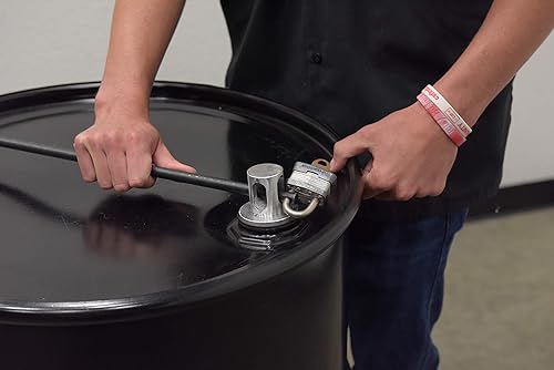 Miniatura 4 de Vestil DDL-55-AL Cerradura de tambor doble de aluminio de 55 galones 3 pulg. x 23-18 pulg. x 3 pulg. Plata