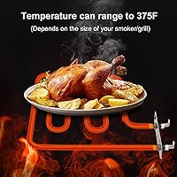 Vista 6 de Ahumador eléctrico de 1200 vatios Elemento calefactor pieza de repuesto para Masterbuilt 40 '' Control digital ahumador eléctrico