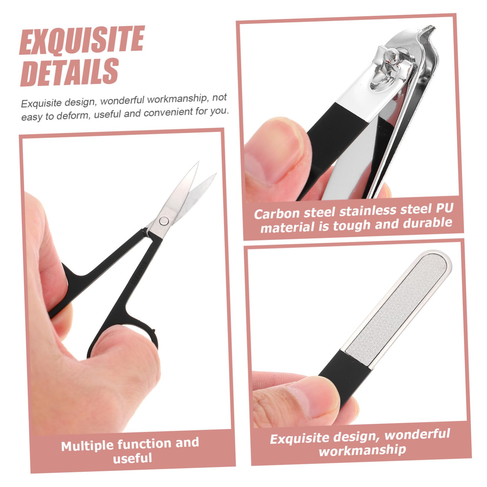 SHERCHPRY Kit Tagliaunghie Da Donna Per Manicure e Pedicure Strumenti Professionali Tagliaunghie Per Cura Delle Unghie Per Viaggi e Uso Quotidiano