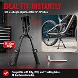 HSLXBY Two-legged stand, two-legged bicycle stand, height-adjustable bipod stand for 24-29 inch city bikes, trekking bikes and light bikes, load capacity 30 kg - 2