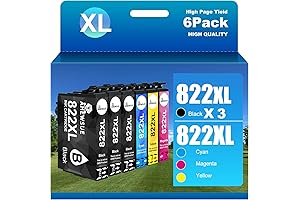822XL Remanufactured for Epson 822 Ink Cartridges Combo Pack for your Epson Workforce Pro Printer