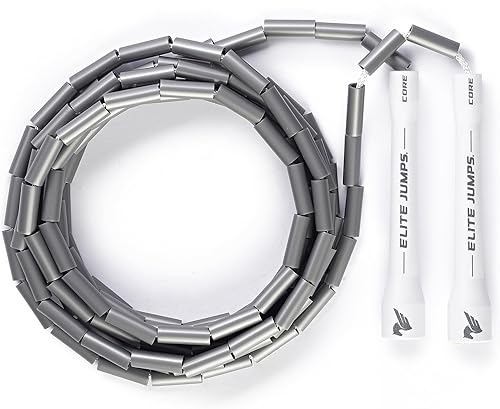 Miniatura 1 de Elite Jumps Cuerda de saltar con cuentas de núcleo para adultos, cuerda de saltar de entrenamiento, cuerda de saltar con cuentas para ejercicio,
