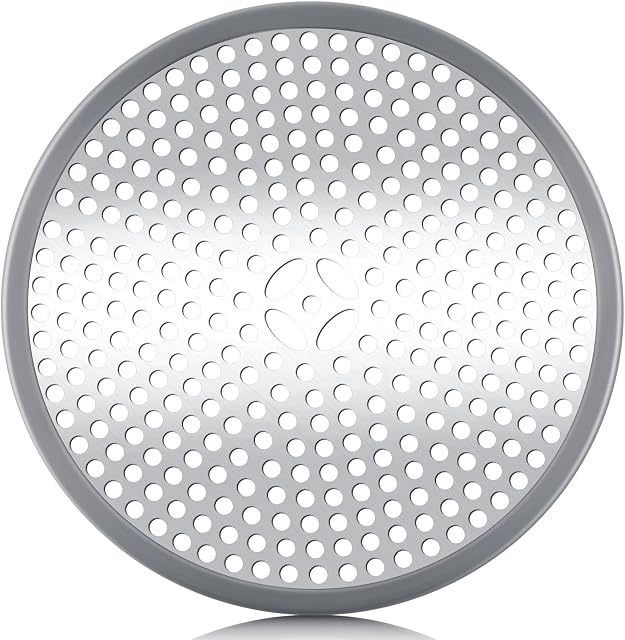Shower Drain Protector Mesh Shower Drain Cover Stainless Steel Shower Drain Hair Trap Good Grips Bathtub Hair Catcher Shower Drain Cover Plate Bathroom Sink Strainer for Kitchen Floor, 4.65 Inches