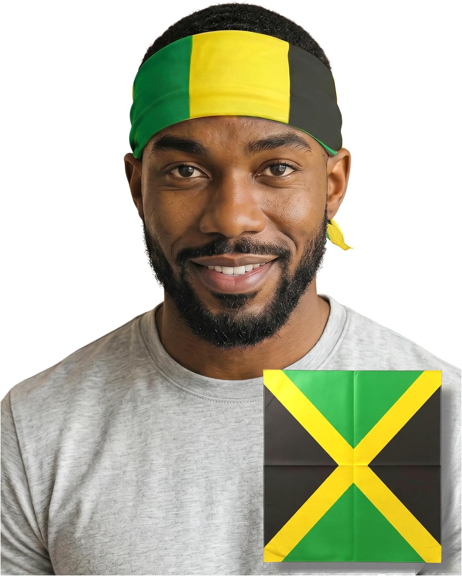 Jamaican Flag Bandana Jamaica Flag Bandana Headband Jamaica Bandanna