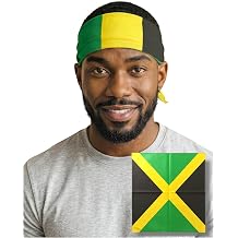 Jamaican Flag Bandana Jamaica Flag Bandana Headband Jamaica Bandanna