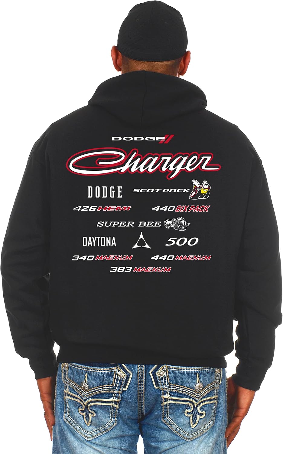 JH DESIGN GROUP Men's Dodge Charger Hoodies- Pullover & Zip UP Sweatshirts in 3 Styles