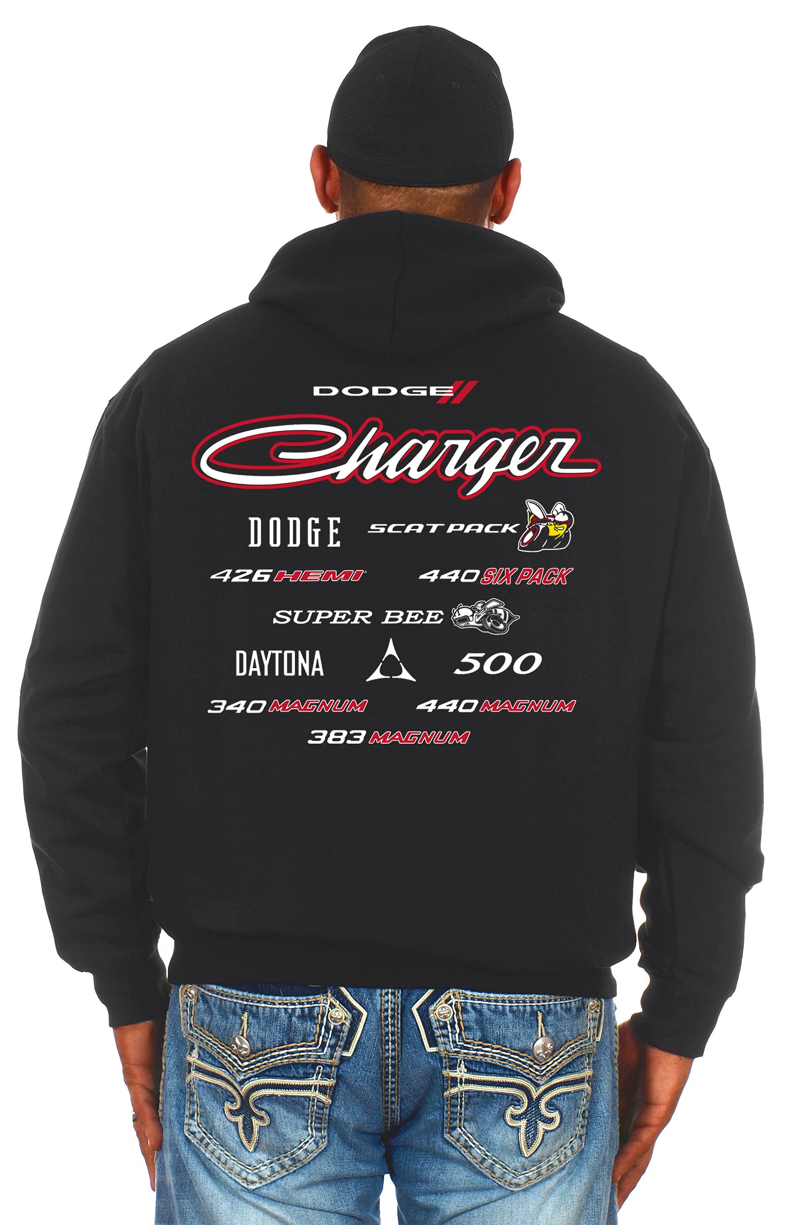 JH DESIGN GROUP Dodge Charger Herren Hoodies - Pullover & Zip Up Sweatshirts in 3 Stilen