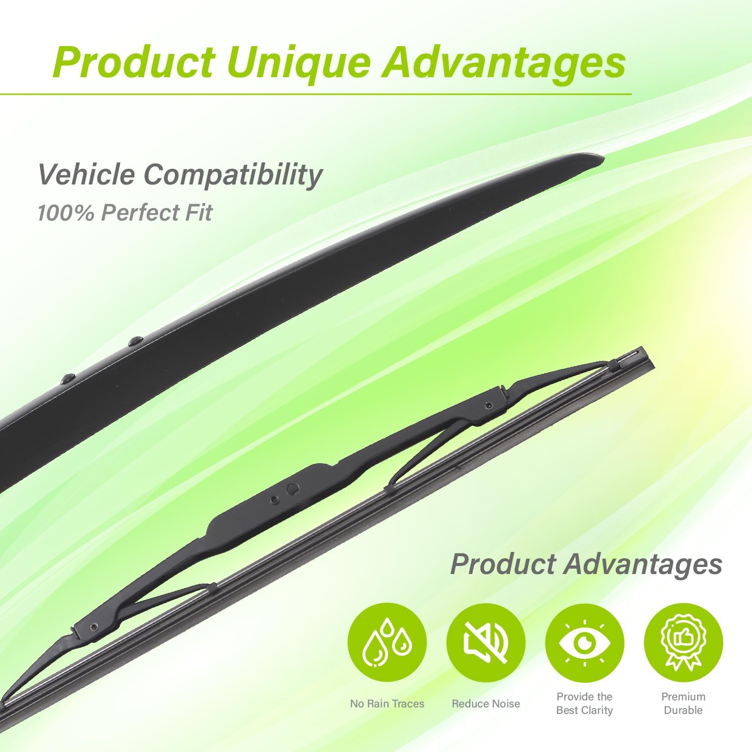 LKK Rear Windshield Wiper Arm Blade Assembly Kit Compatible with Chevrolet Chevy Traverse 2009-2017 Rear Wiper Set