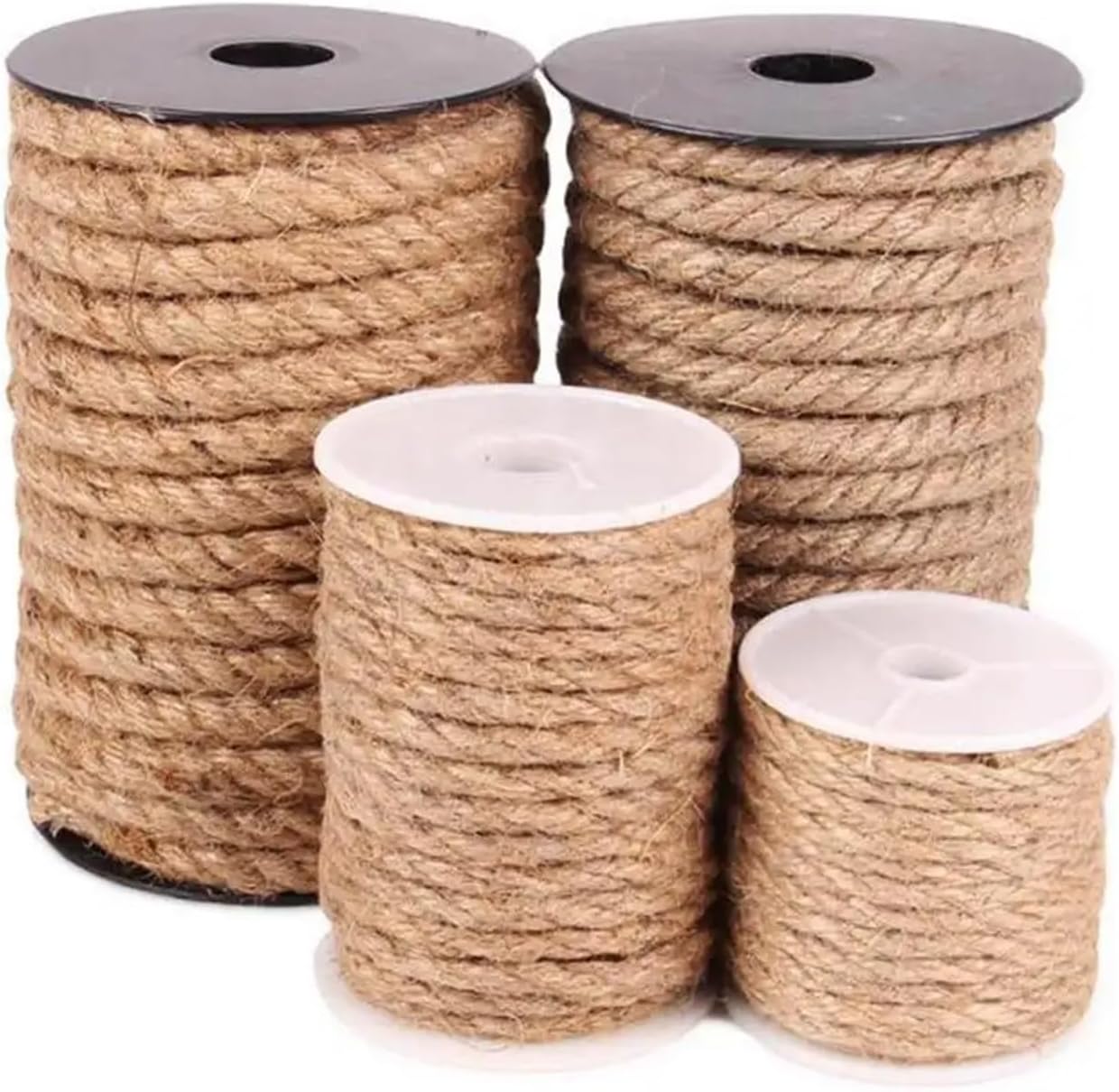 10M Natural Sword Rope cat Climbing Frame DIY Handmade 4-12MM Jute Rope Light Decorative Rope Bundled Hemp Rope Packaging(4mm x 10M)