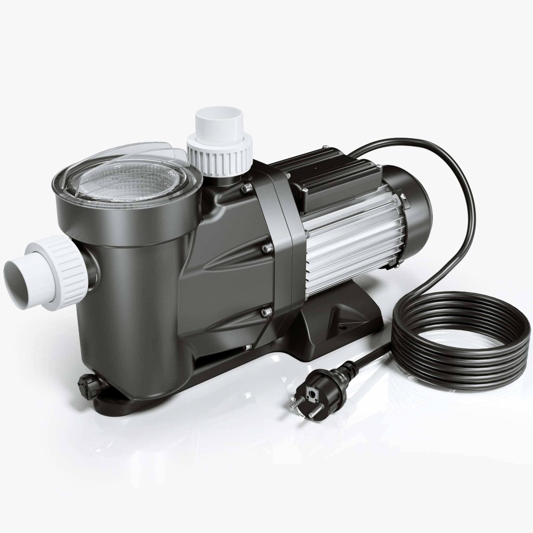Wiltec Bomba para piscina 28800 l/h 1300 W altura de impulsión 17 m, altura de aspiración 4 m bomba de filtración para la circulación del agua piscina bañera hidromasaje jardín