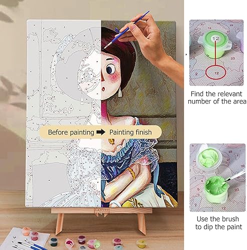 Miniatura 3 de Kit de pintura por números para adultos principiantes, lienzo personalizado para hacer tu foto, juego de pintura de color por números, regalo para