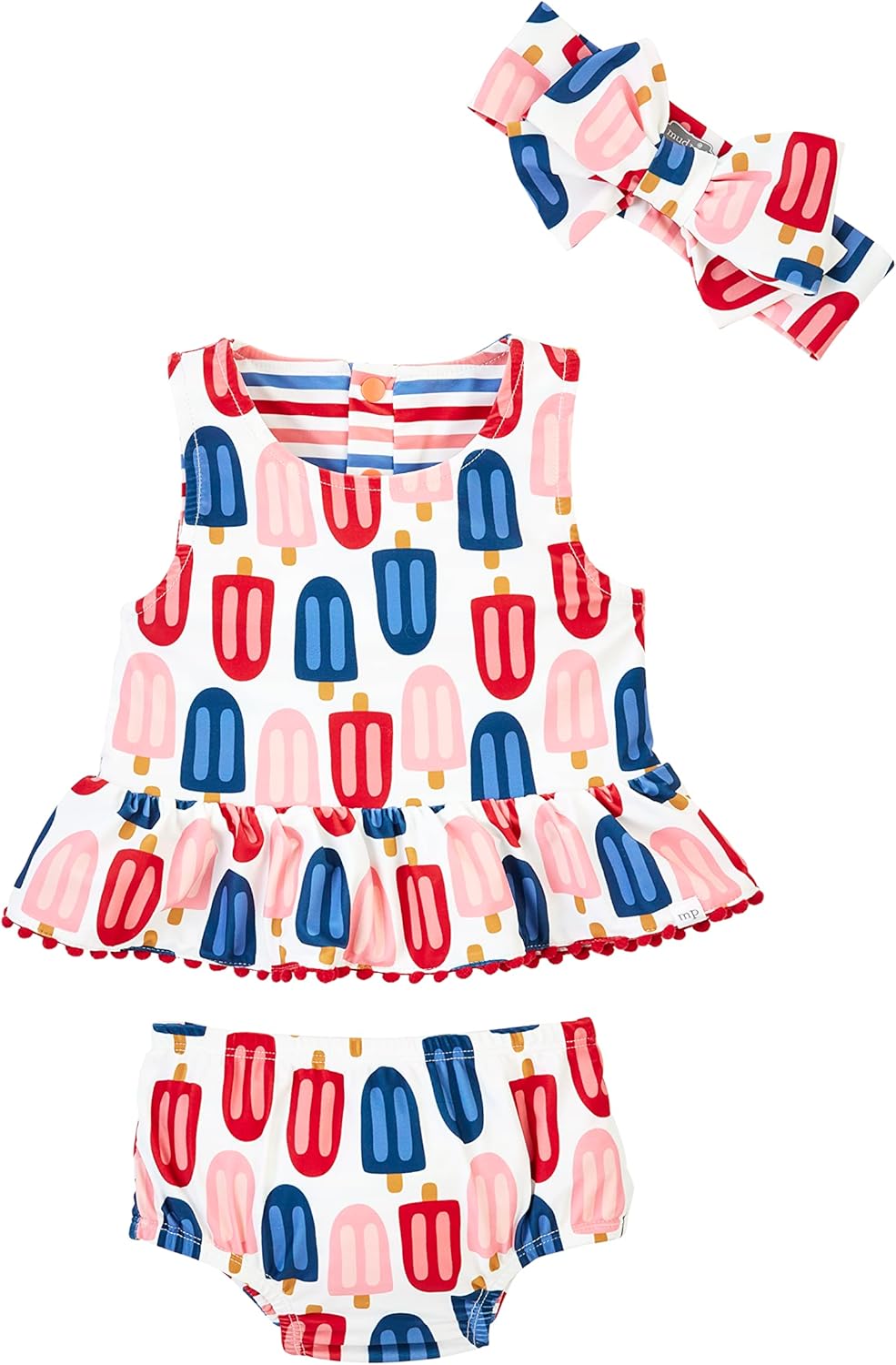 Mud Pie Girls' Mud Pie Girls Swimsuit & Headband Set