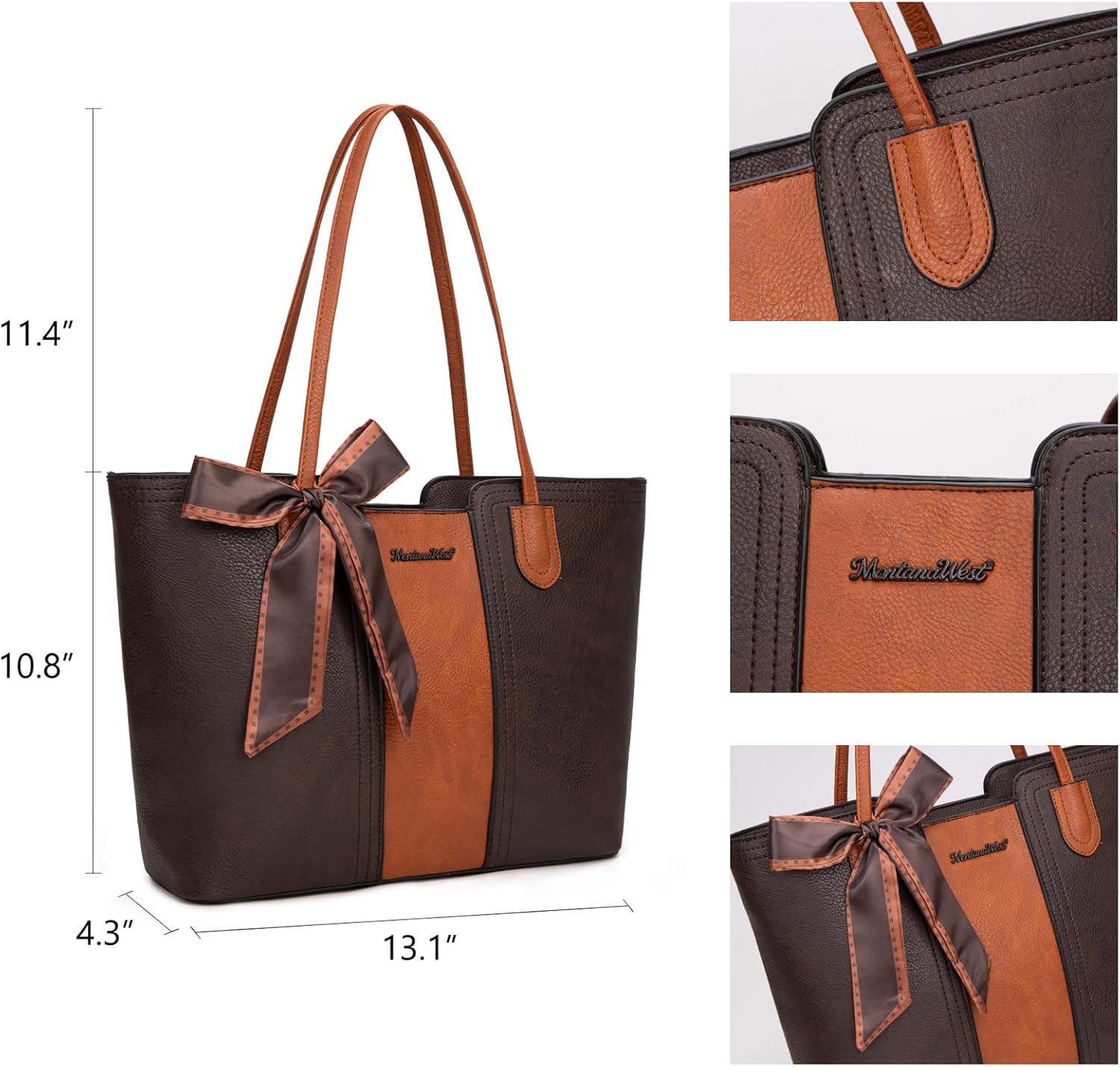 Montana West Tote Bags for Women Medium Top Handle Satchel Purses - Image 4