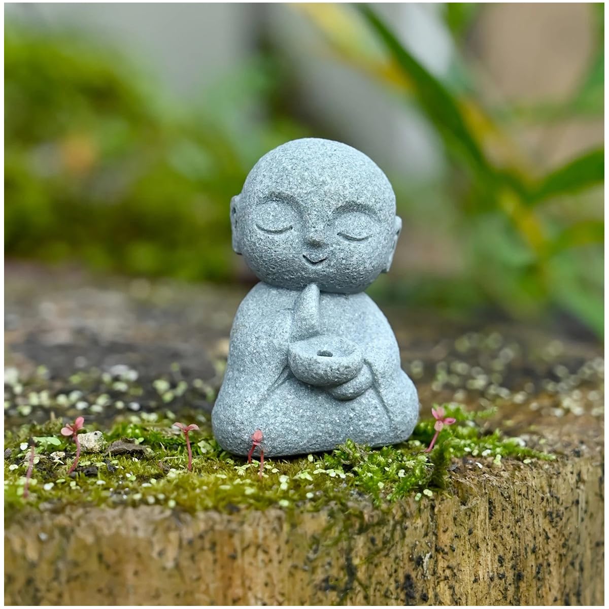 Amazon.com: livelyfish Japanese Monk Statue Praying Zen Sandstone