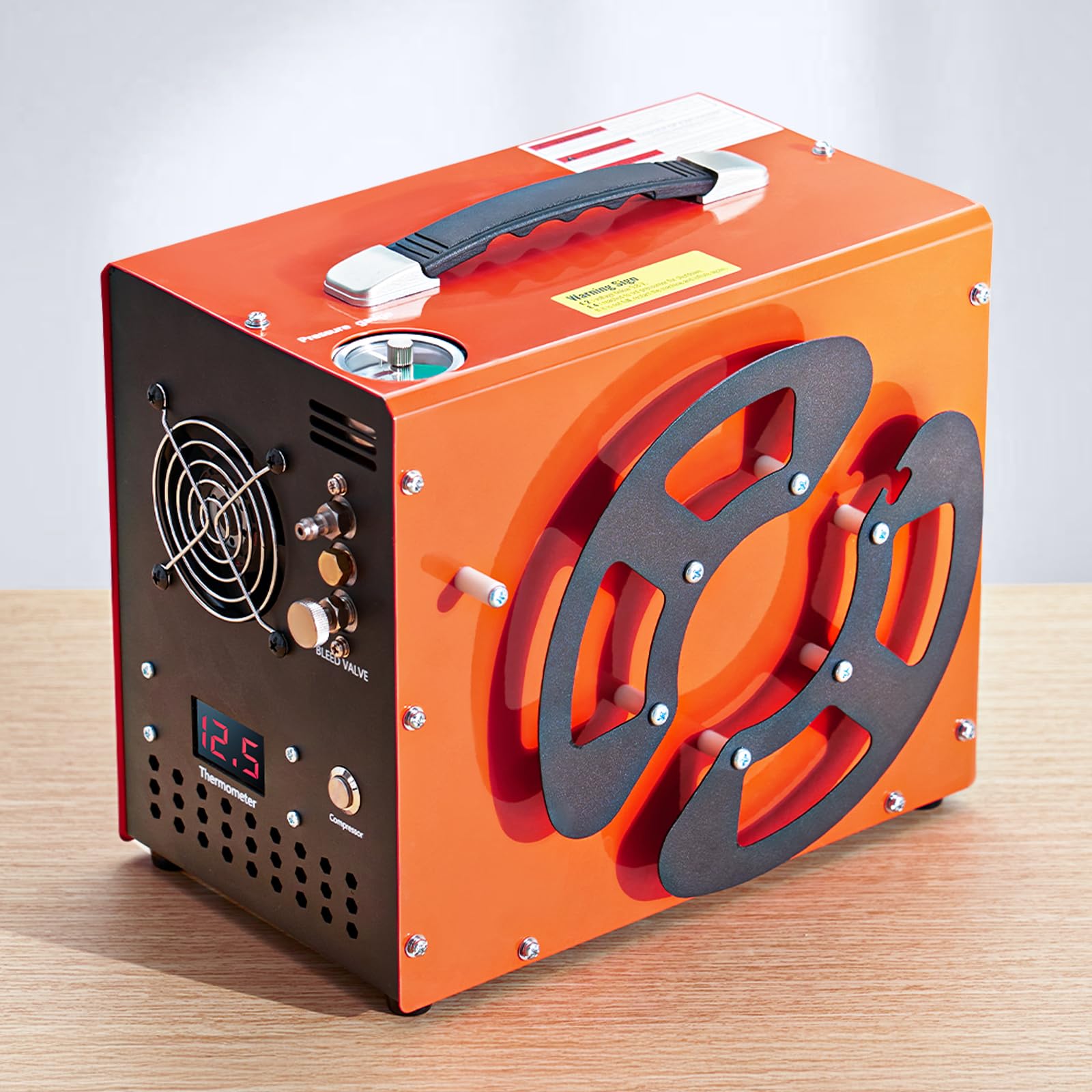 VEVOR Compresseur d'air PCP, 300 W 30 MPa, avec convertisseur intégré et système de refroidissement par ventilateur, arrêt automatique, pompe de réservoir de paintball sans huile pour pistolet à air