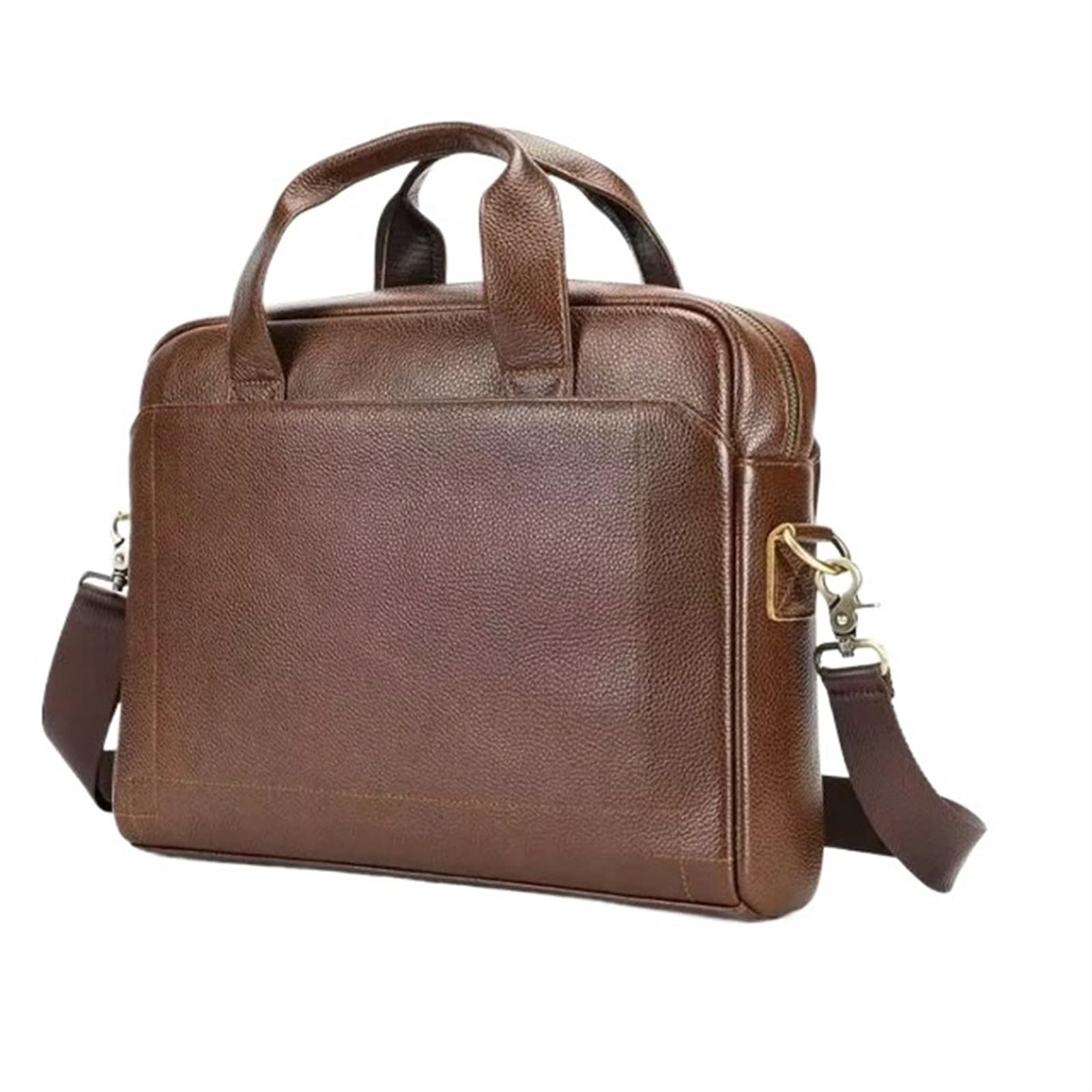 Cartella da Uomo Borsa for Laptop in Pelle da Uomo Valigetta da Uomo Borse da Ufficio for Uomo Valigetta in Pelle Naturale Porte Borse for Documenti(Coffee)