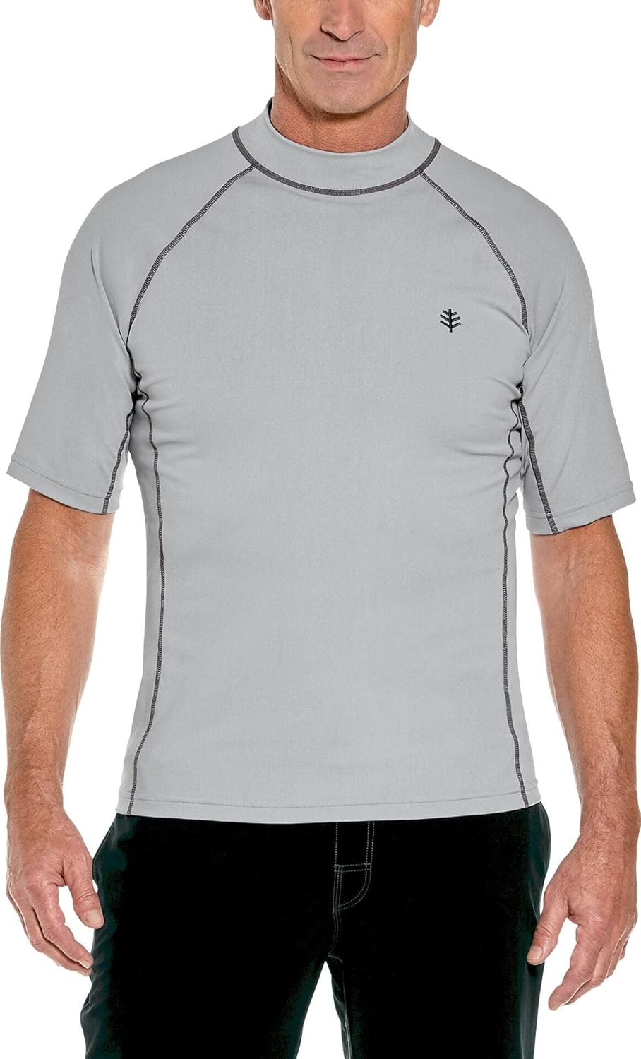 Coolibar UPF 50+ Men's Tulum Short Sleeve Surf Rash Guard Sun