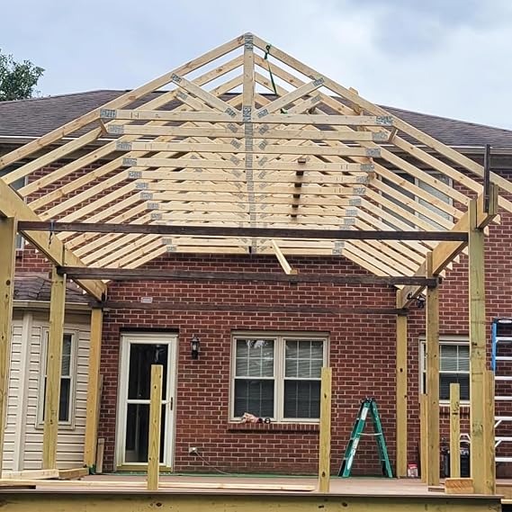 Truss Plates 2x4, 60 Pcs Pronged Mending Plate with Staggered Nail Teeth, Roof to Truss Wood Connectors, 20 Ga Thickness