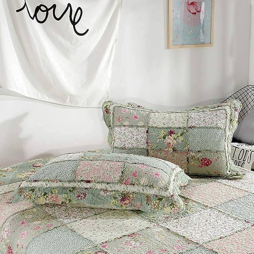 Amazon｜ヴィンテージパッチワークフローラルデザインキルティング