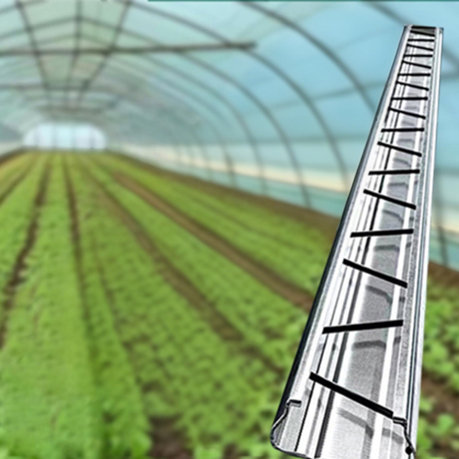 Ce Fil de Verrouillage ondulé en Aluminium pour Rail de Serre printanier, Pinces de Fixation pour Cadre de Serre, Polyvalent pour jardiniers/Agriculteurs/bricoleurs (177 pi/54 m)