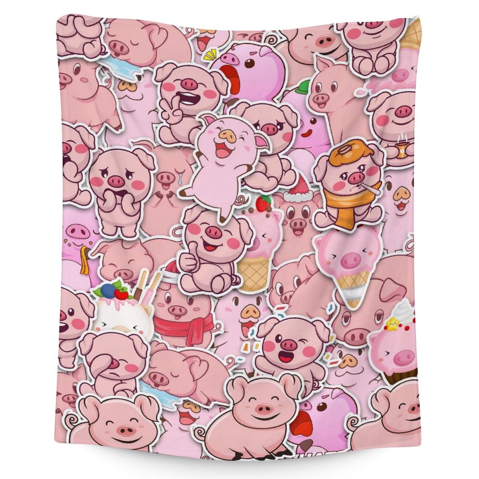 Pig Blanket for Kids, Aldults - Soft, Fuzzy & Cozy - 60