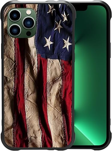 Miniatura 7 de Funda para iPhone 13 Pro, diseño vintage de bandera estadounidense para iPhone 13 Pro, para hombres y niños, antideslizante, a prueba de golpes,