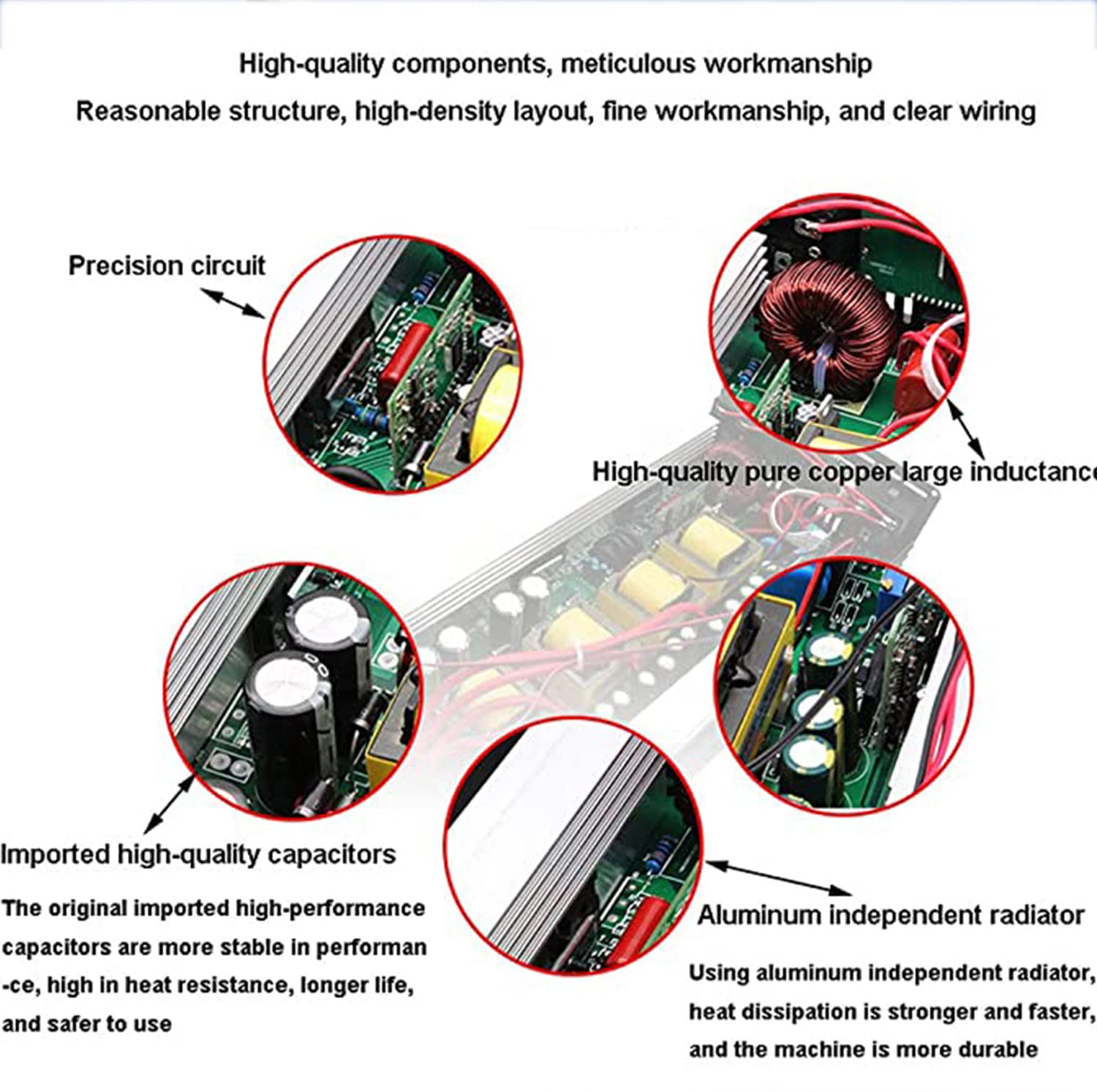 4000 W 5000 W 6000 W Przetwornica czystej fali sinusoidalnej 12 V 24 V 48 V 60 V do 220 V Samochodowa przetwornica dużej mocy, do lodówek, samochodów, kuchenek mikrofalowych, sprzętu medycznego itp.