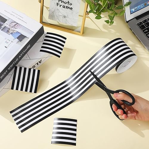 Miniatura 4 de Zonon Borde para tablón de anuncios para el aula, 65 pies, bordes rectos, decoración de aula o escuela del hogar (moderno)