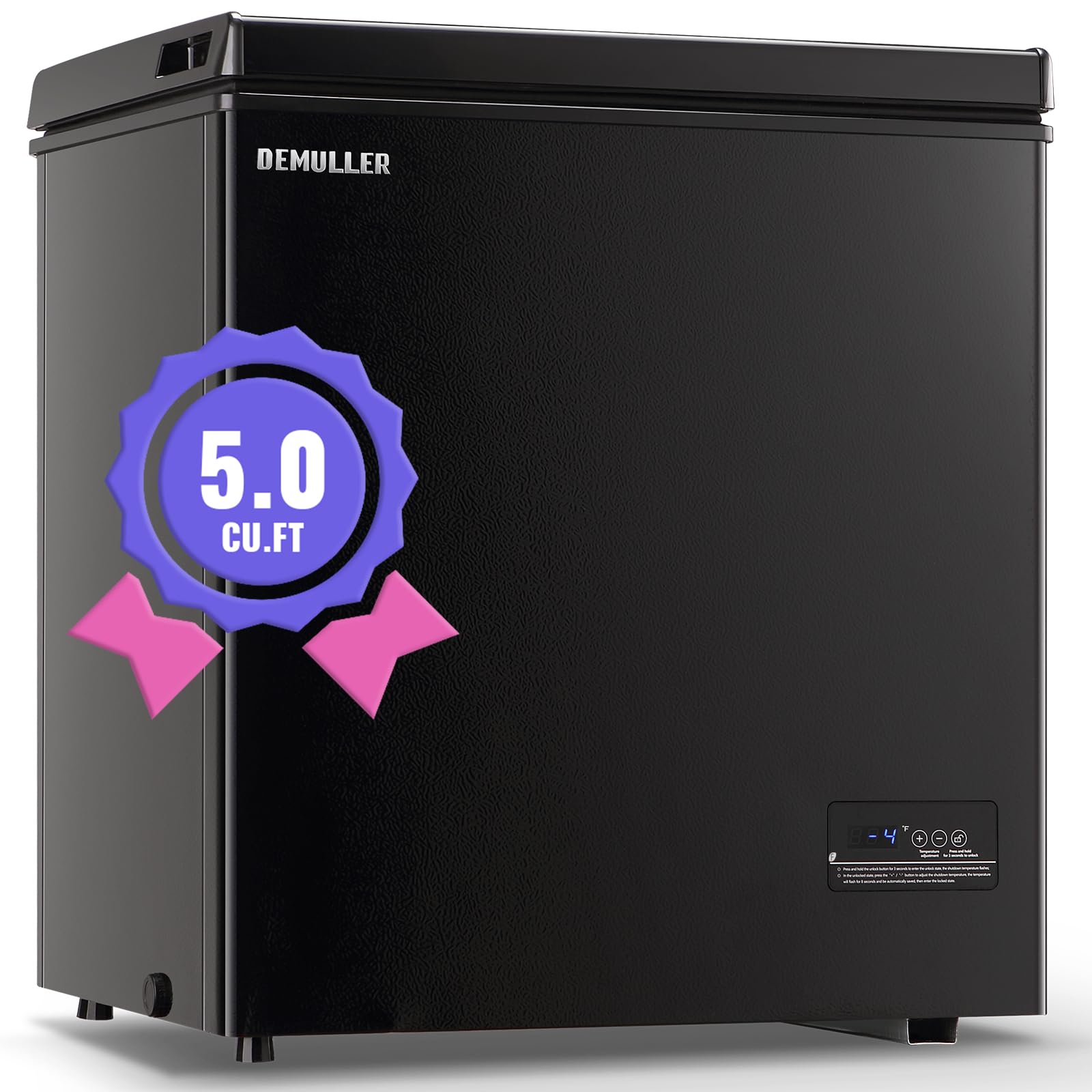 5.0Cu.ft Chest Freezer with Intelligent Temperature Control(-15°F to 41°F)