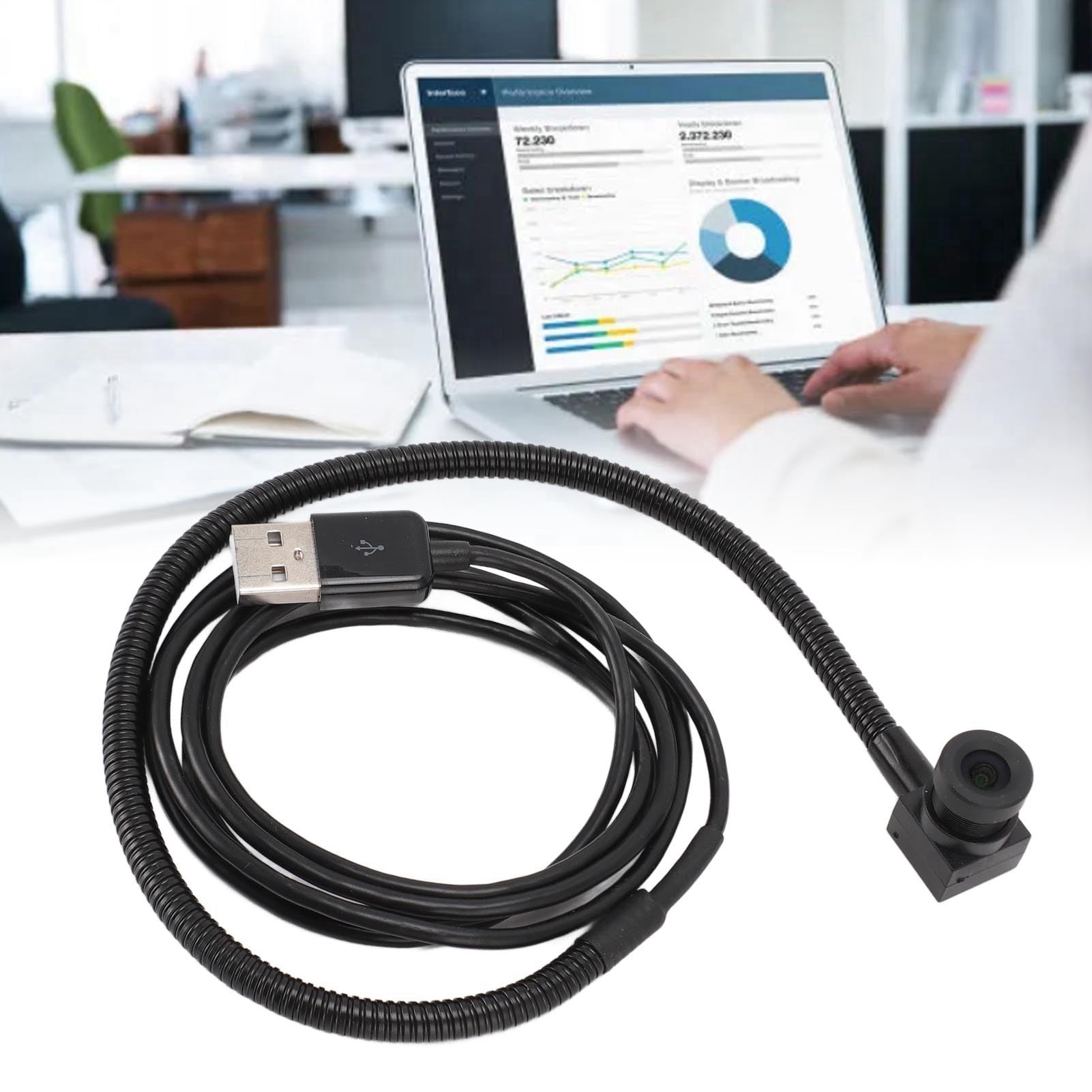 Cryfokt Webcam USB Centrale, Videocamera per Computer con Autofocus 2 MP