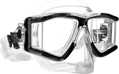 EVO Hammerhead+ - Máscara de buceo panorámico de 4 lentes con válvula de purga, buceo libre, esnórquel, máscara de buceo para hombres y mujeres,