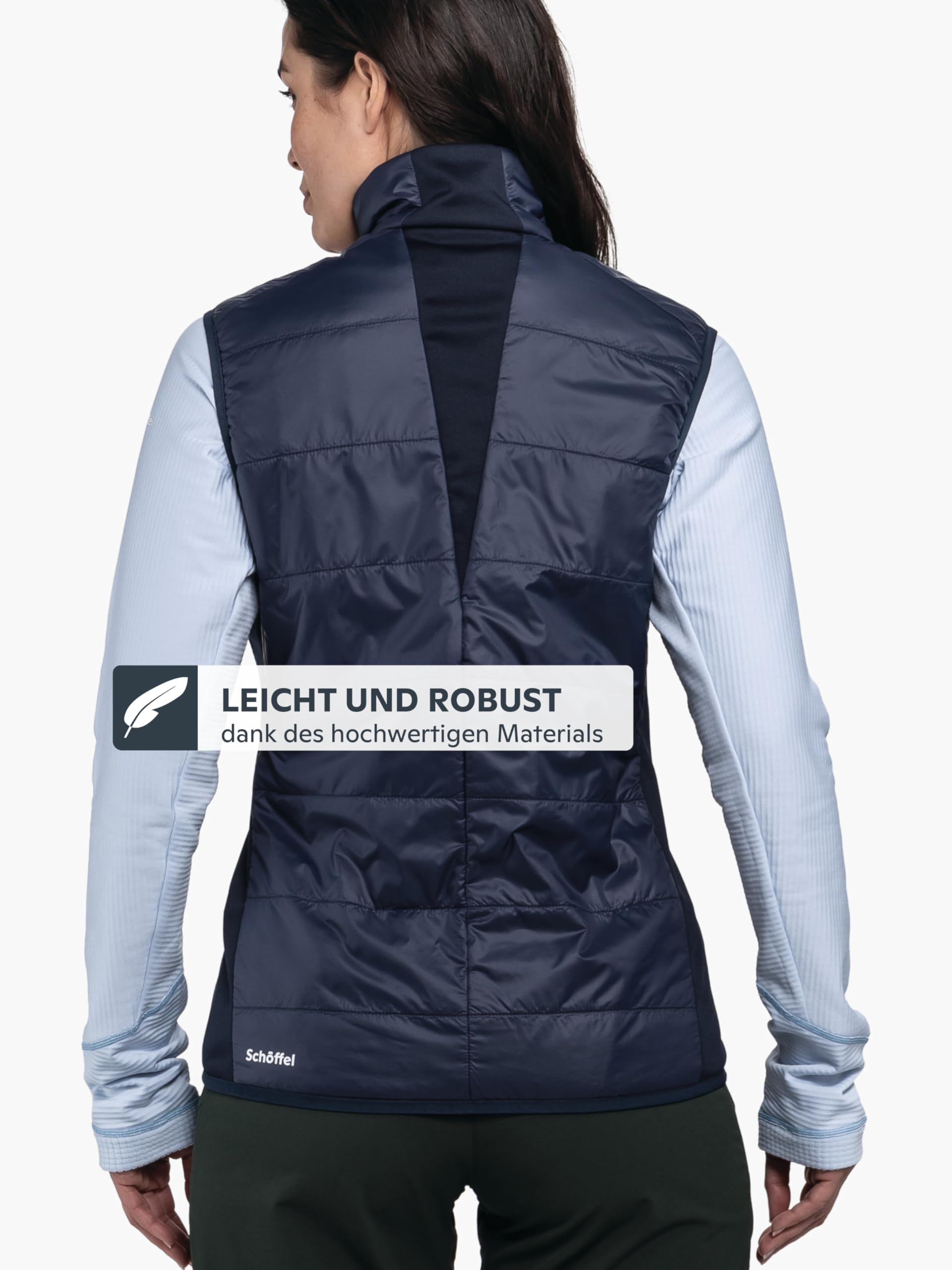 Schöffel Damen Hybrid Vt Style Cascata WMS windabweisende komprimierbare Funktionsweste gefütterte Outdoorweste recycelte Wattierung