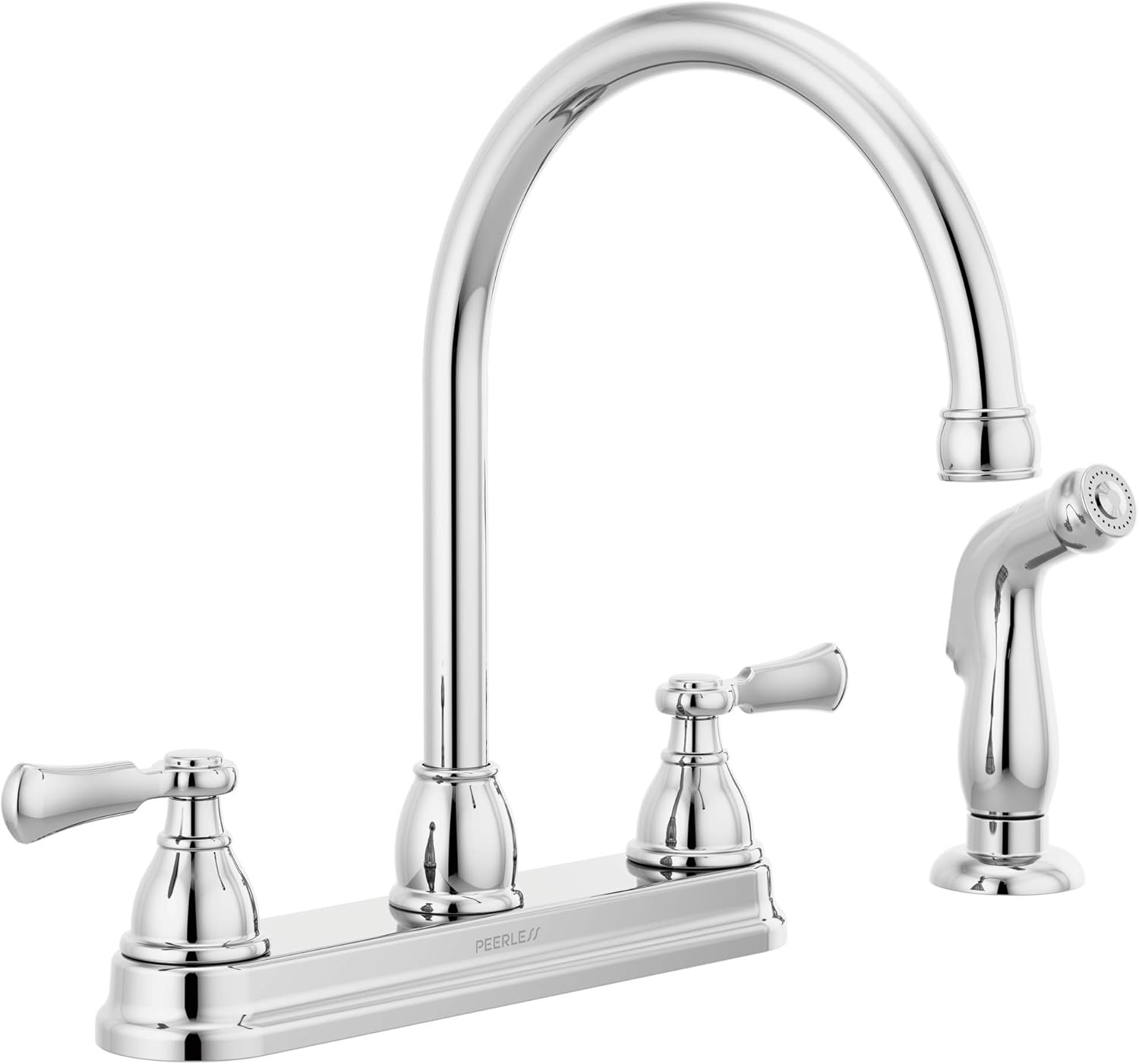 Peerless P2865LF Elmhurst Two-Handle Kitchen Faucet with Spray Deck-Mount, Chrome