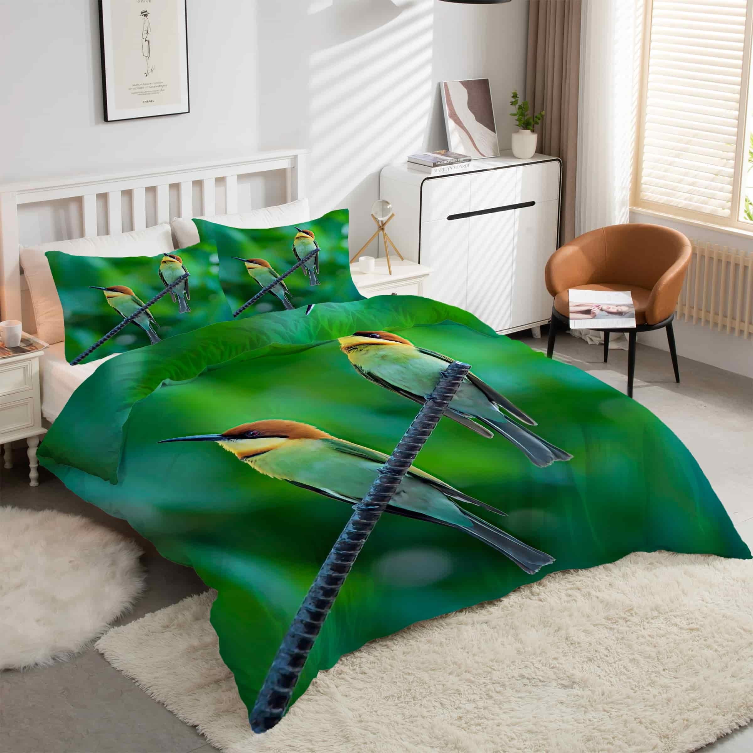 Housse de couette colibri 200x200 finie la couette qui glisse avec ce zip pratique