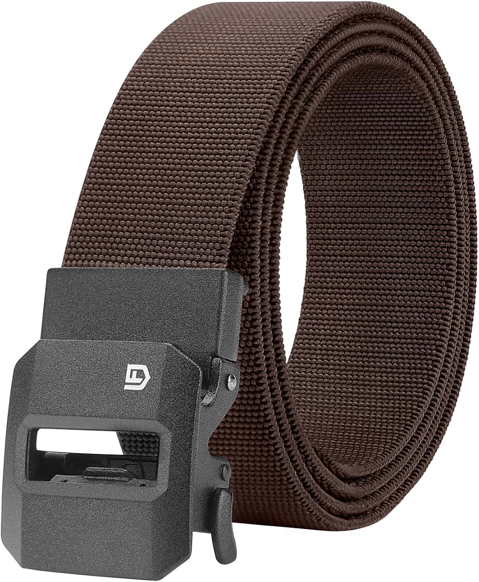 Cinturón de trinquete para hombre: cinturones de trabajo tácticos de nailon elástico, regalo para jeans, pantalones, golf y uso diario