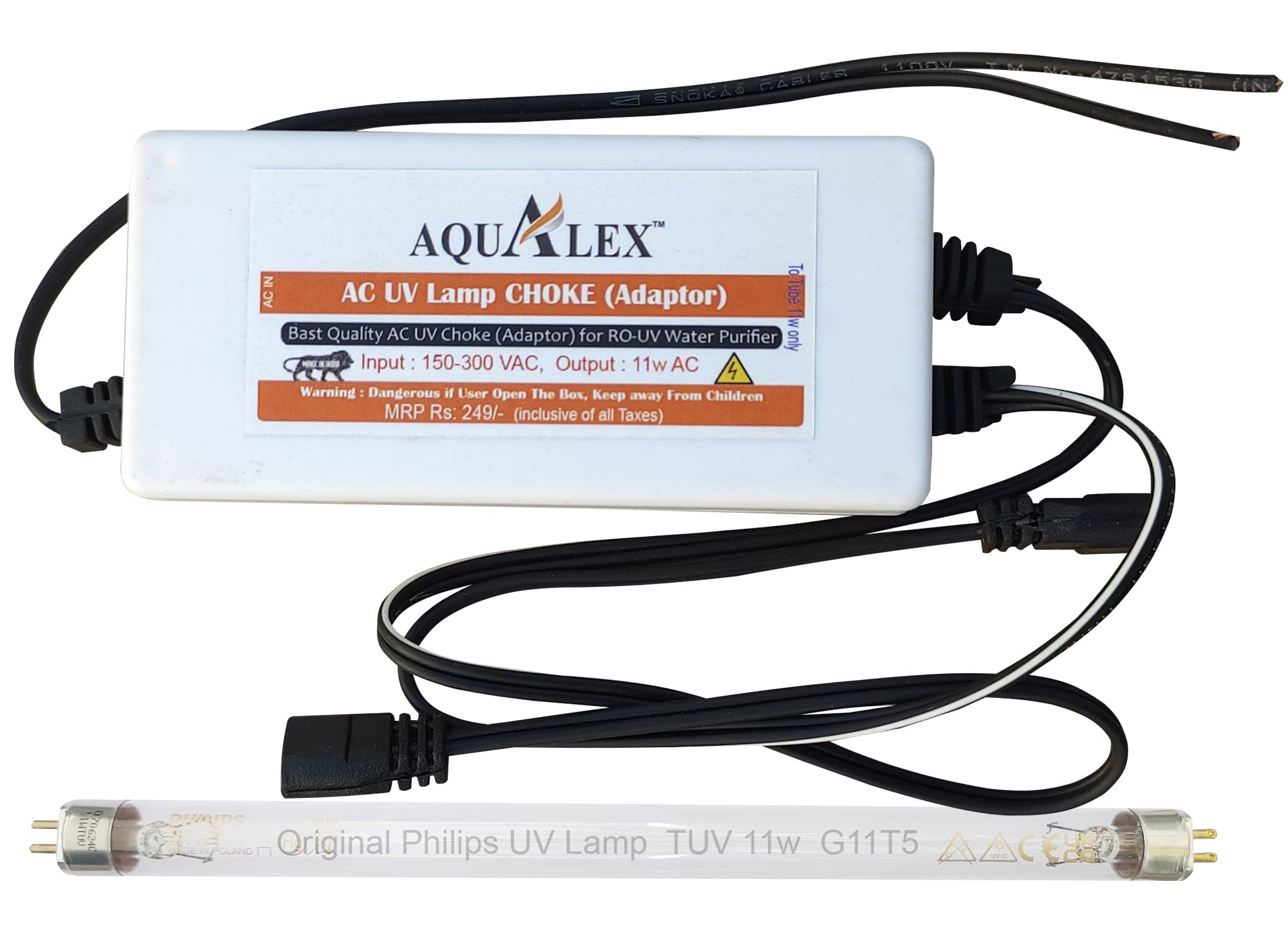 Aqualex AC Choke with Big Branded 22.5 cm UV lamp for Domestic RO Water Purifier Input 150 to 300 AC Output11w-image-24