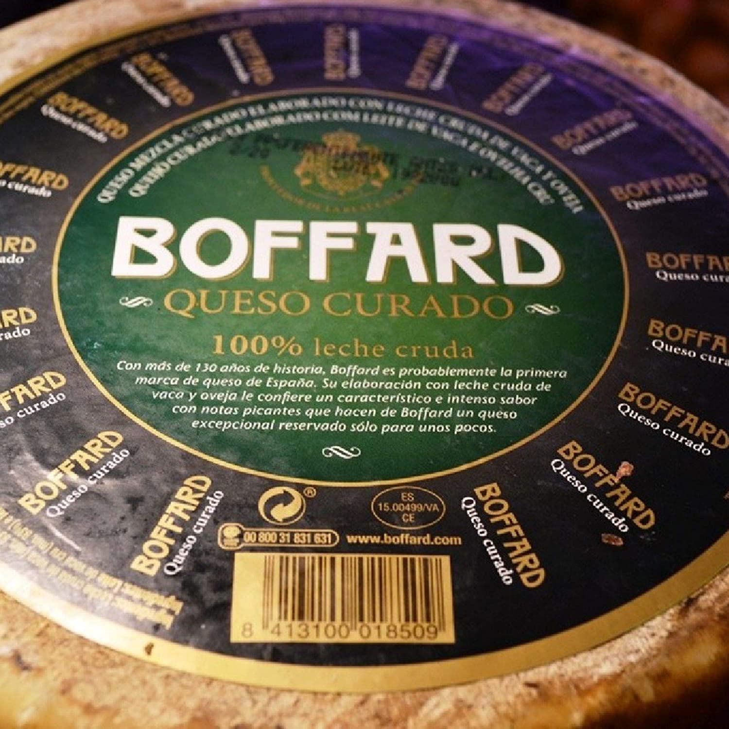 Queso Curado Boffard Artesano - Queso Boffard elaborado con leche cruda de Oveja y Vaca Peso Aproximado 3 kg