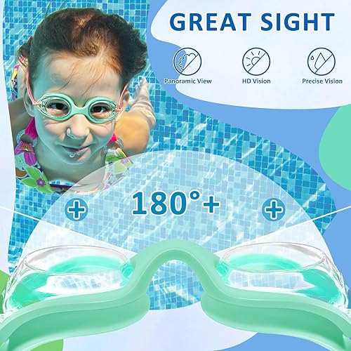Miniatura 4 de XDX Kids Swim Goggles, 3 Pack With Adjust Bungee Strap, No Leaking Anti-Fog for Boys Girls Age 3-14