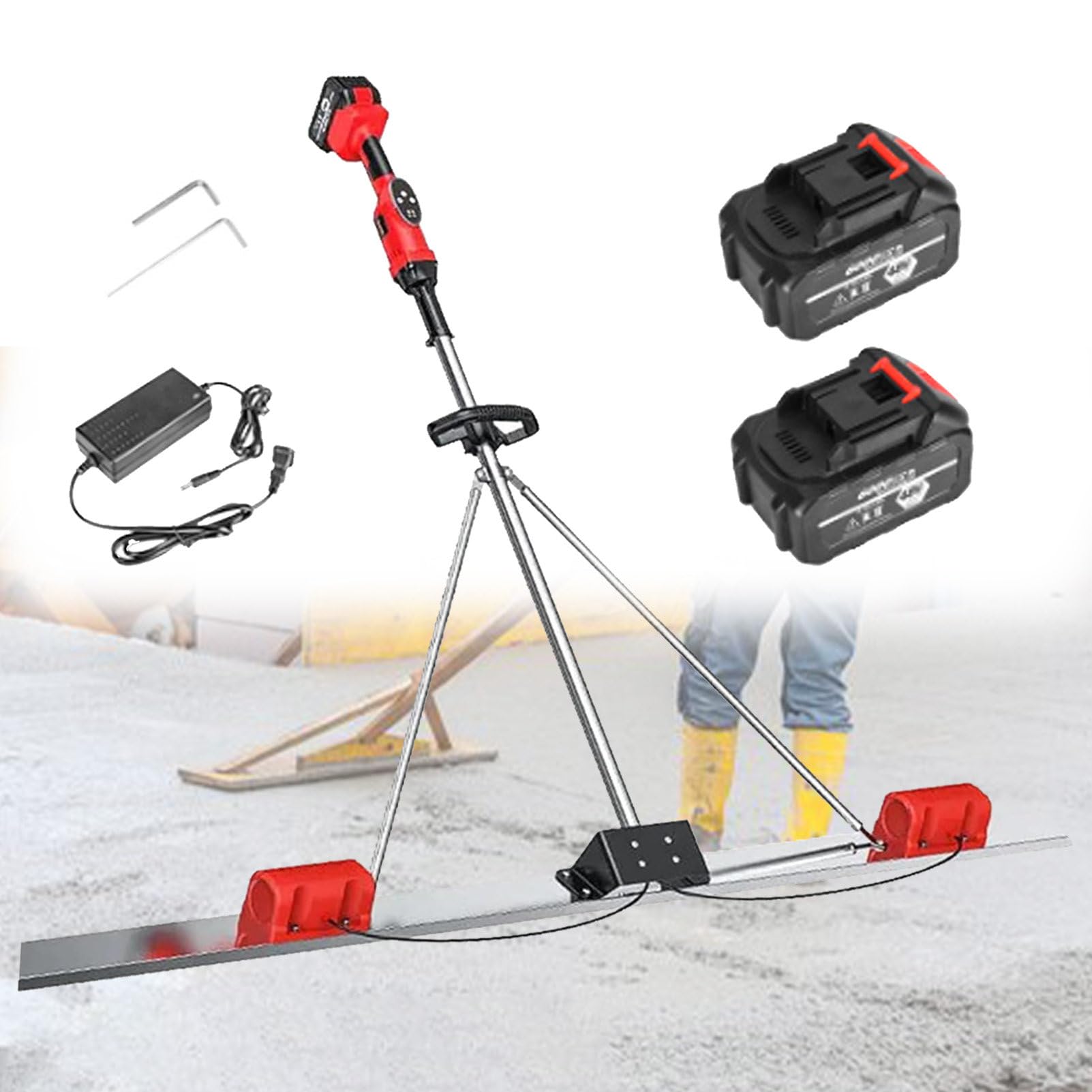 Strumento Elettrico Portatile per La Finitura del Calcestruzzo, per Una Levigatura E Una Finitura Efficienti del Calcestruzzo 2*Battery-2M