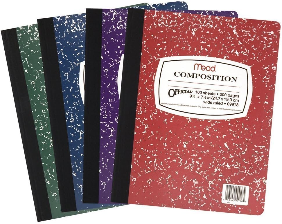 Composition Book Fashion Colors Assorted