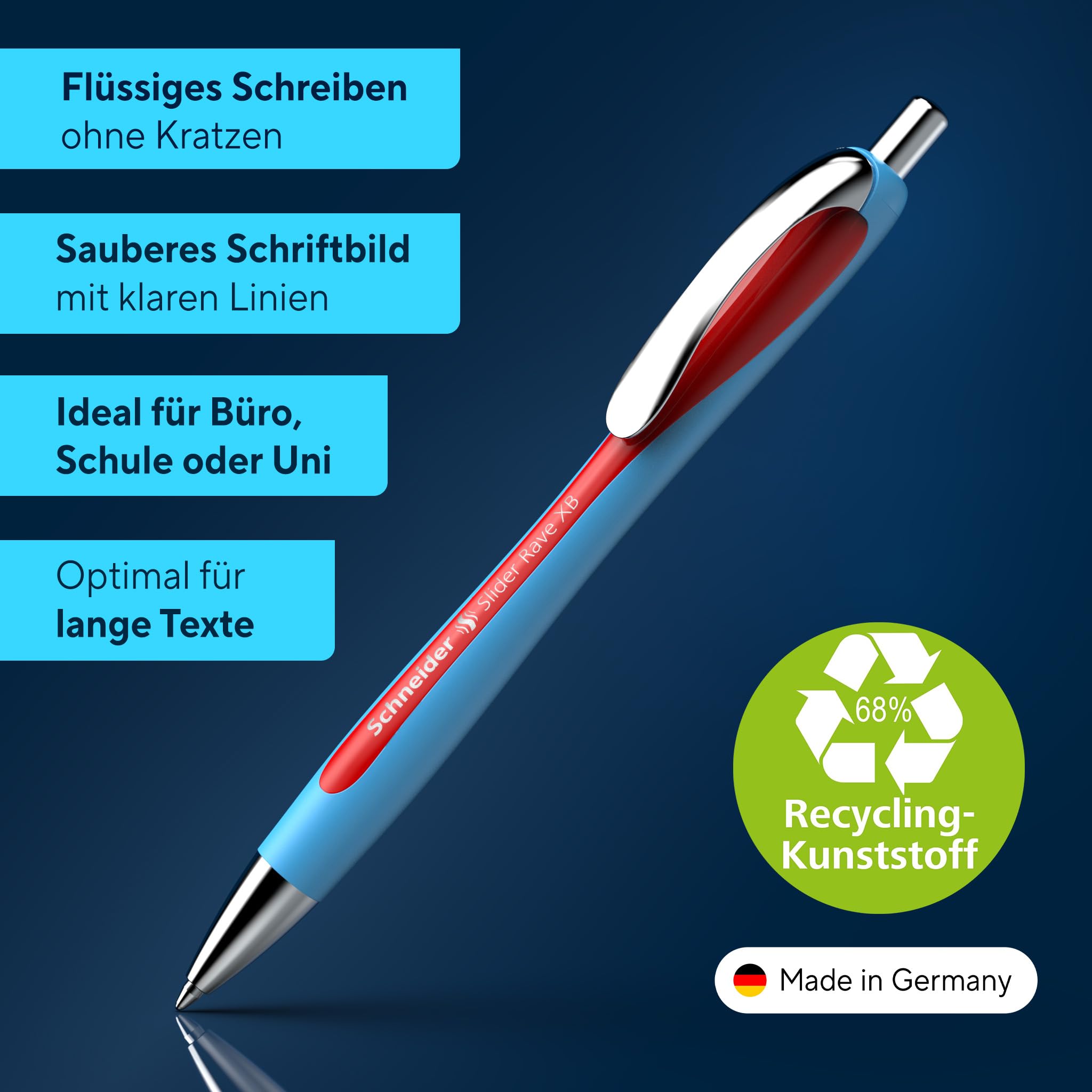 Schneider Kugelschreiber Slider Rave XB Colour Box 4 Stk