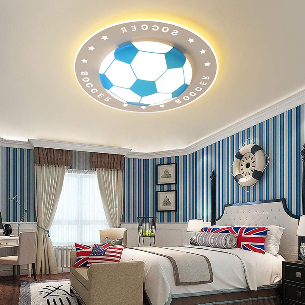 Moderne Kreative Fußball LED Deckenleuchte Dimmbar Farbwechsel Augenschutz 42CM 24W Blau