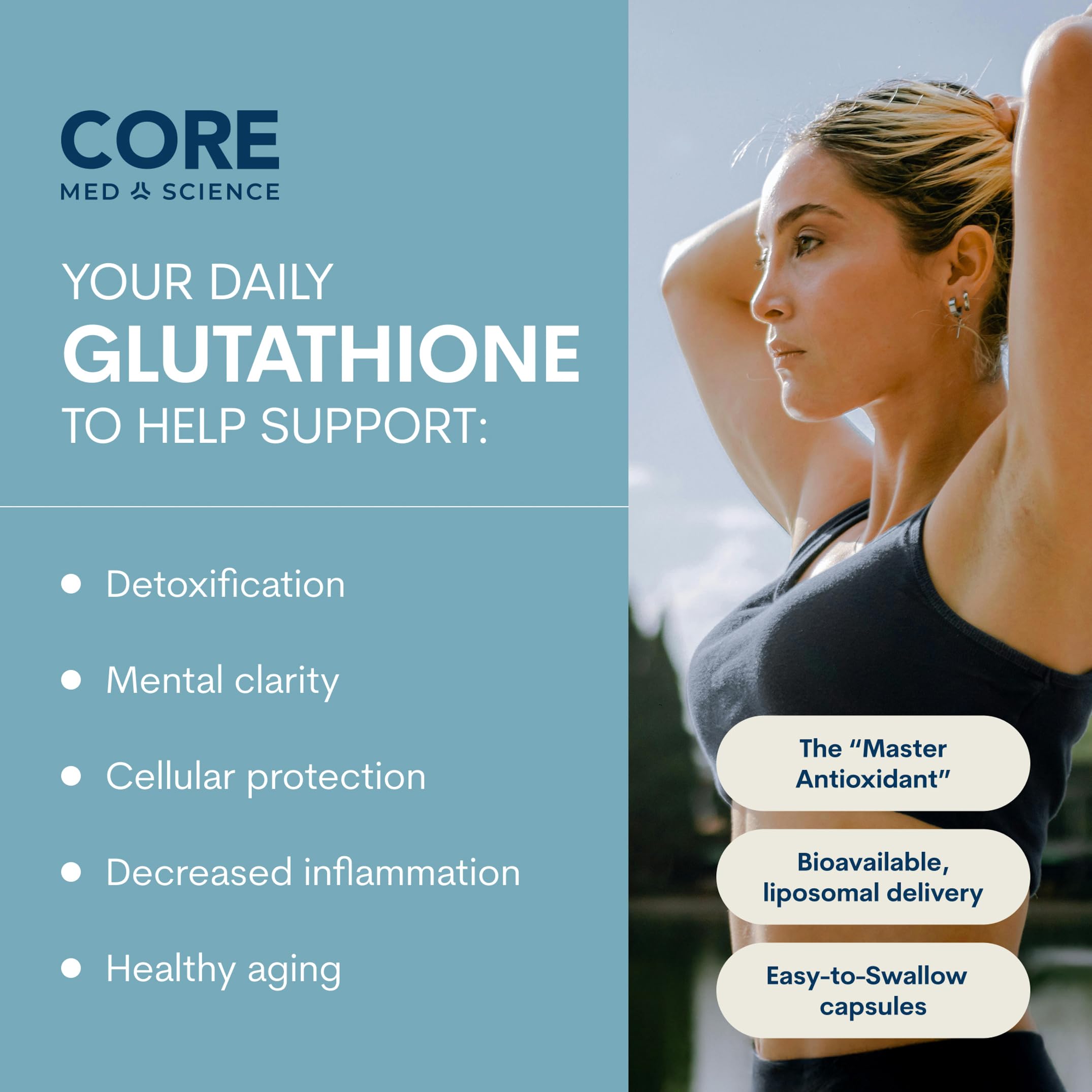 core med science liposomal glutathione amazon Supplement (500mg, 60 Softgels) | High-Absorption Glutathione for Antioxidant & Liver Detox Support with Pure Reduced Setria Reflect Wellness and Aesthetics Choose your Creatine::Creatine Tablets All sunscreens Product type
